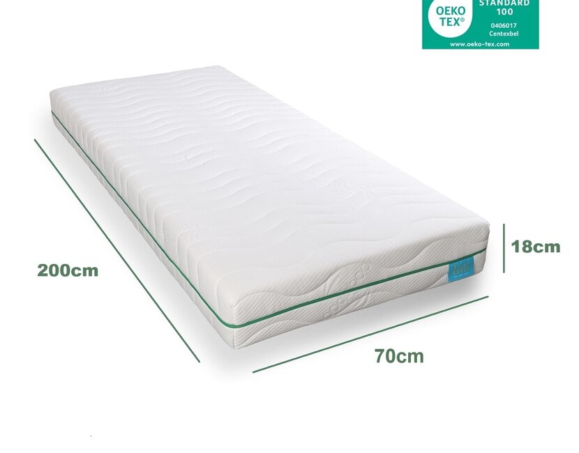 Kindermatras 70x200 Lilli Bamboe - Meegroeimatras