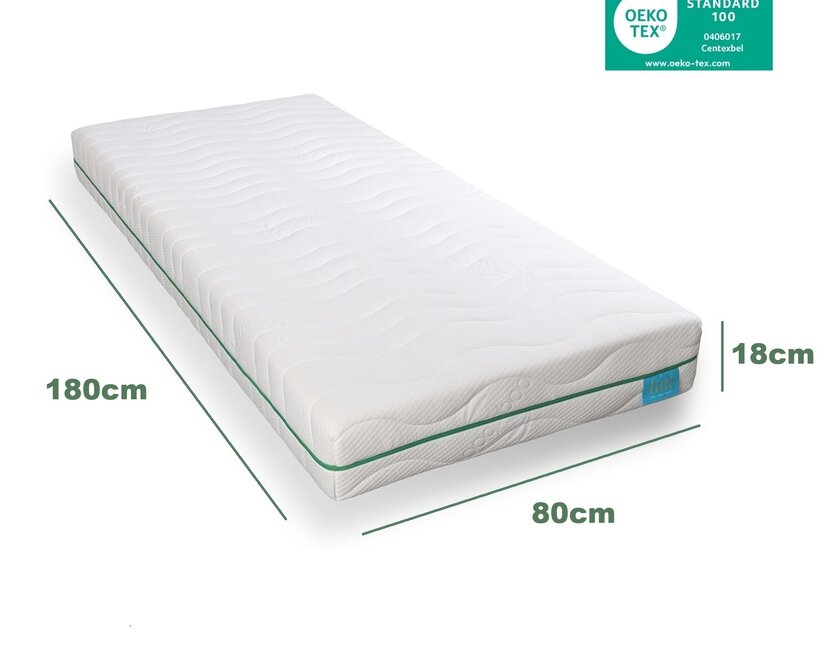 Kindermatras 80x180 Lilli Bamboe - Meegroeimatras