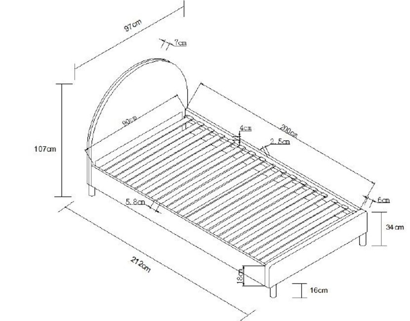 Tienerbed Moon - Groen - 90x200