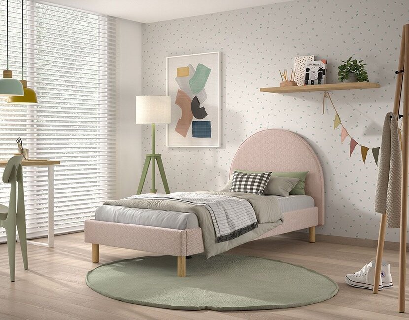 Tienerbed Moon - Roze - 90x200