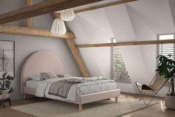 Tienerbed Moon - Roze - 140x200