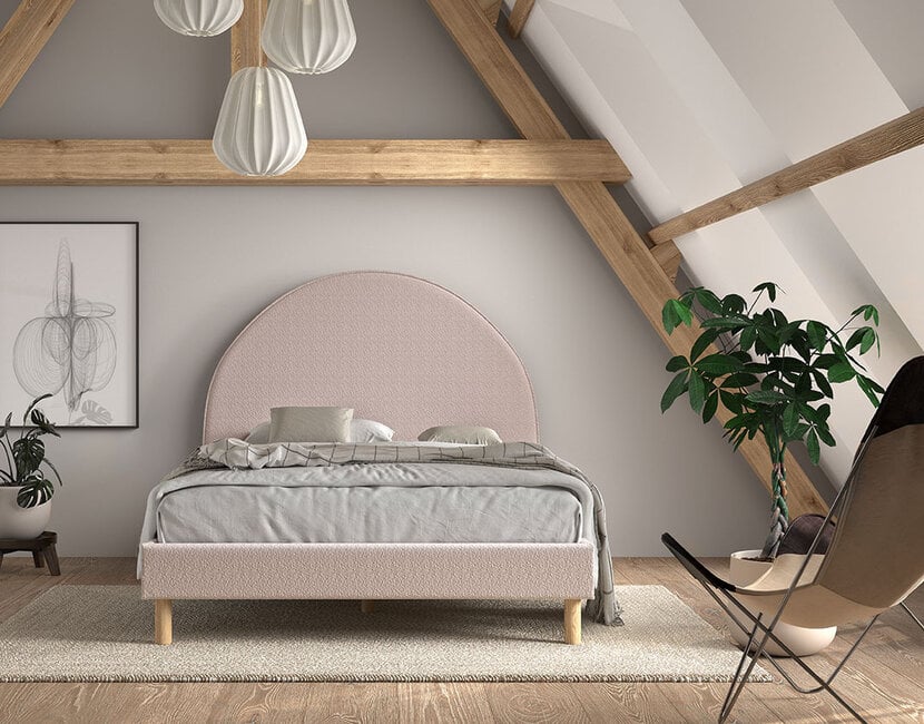 Tienerbed Moon - Roze - 140x200