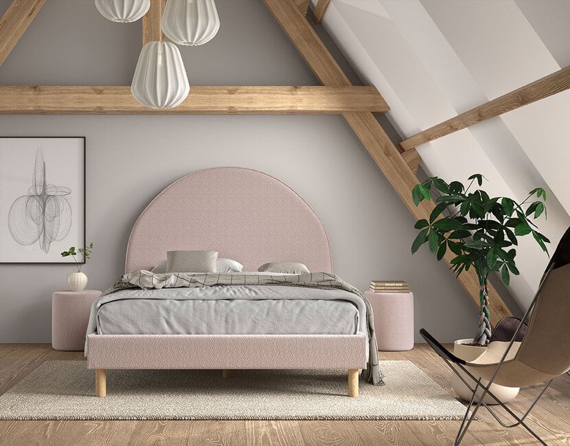 Tienerbed Moon - Roze - 140x200