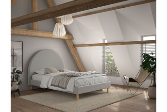 Tienerbed Moon - Grijs - 140x200