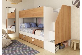 Stapelbed Easy - eikenkleur met slaaplade