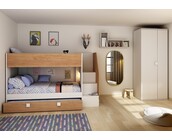 Stapelbed Easy - eikenkleur met slaaplade