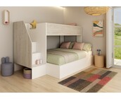 3 persoons Familiebed - Easy grijs eiken