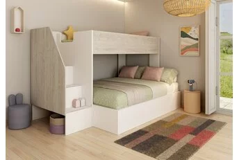 3 persoons Familiebed - Easy grijs eiken