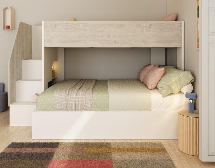 3 persoons Familiebed - Easy grijs eiken