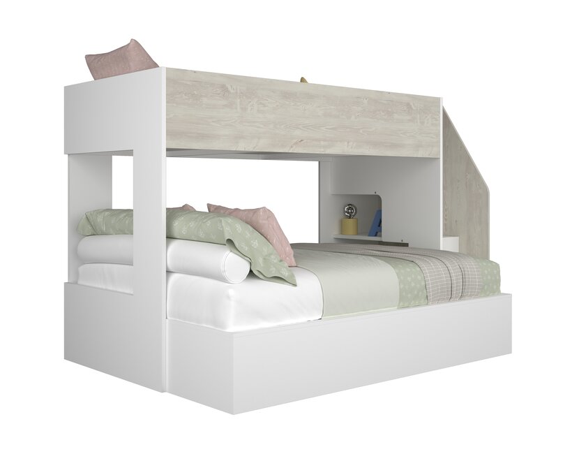 3 persoons Familiebed - Easy grijs eiken