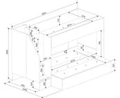 3 persoons Familiebed - Easy Eikenkleur