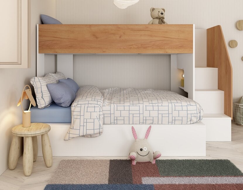 3 persoons Familiebed - Easy Eikenkleur