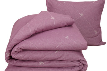 Dekbedovertrek Piper 100% katoen Flanel Lilac 140x220 + 60x70