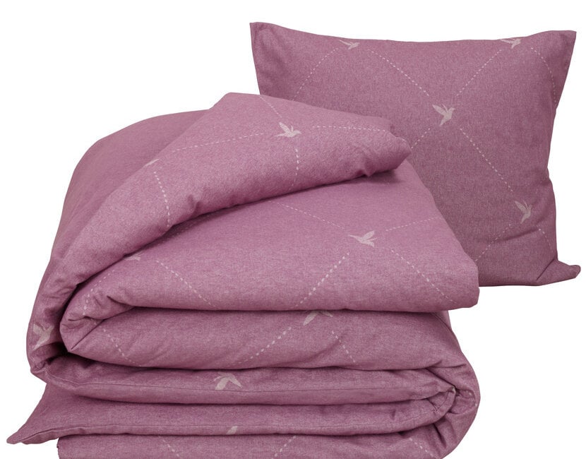 Dekbedovertrek Piper 100% katoen Flanel Lilac 140x220 + 60x70