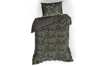 Dekbedovertrek Jasmin 100% katoen satijn castlerock 140x220 + 60x70