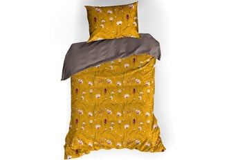 Dekbedovertrek Fleur 100% katoen satijn deep taupe 140x220 + 60x70