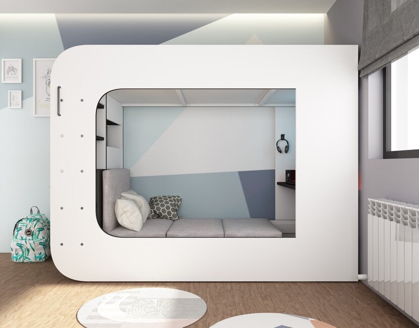 The Cube 90x200 - Wit