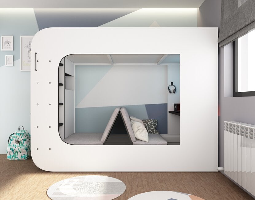 The Cube 90x200 - Wit