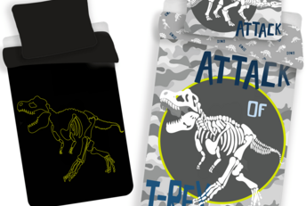 Dekbedovertrek T-Rex Glow in the Dark