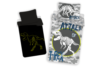 Dekbedovertrek T-Rex Glow in the Dark