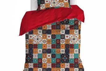 DWL Dekbedovertrek  ankara red dahlia 140x200/220+60x70