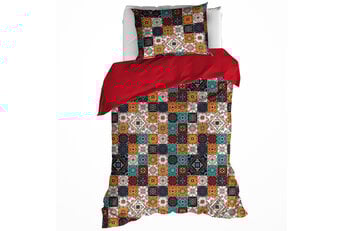 DWL Dekbedovertrek  ankara red dahlia 140x200/220+60x70