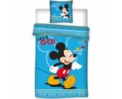 Disney Mickey Mouse Dekbedovertrek Let's Go 140 x 200 cm + 1 kussensloop 63 x 63 cm -