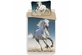 Animal Pictures wit paard- Dekbedovertrek - Multi