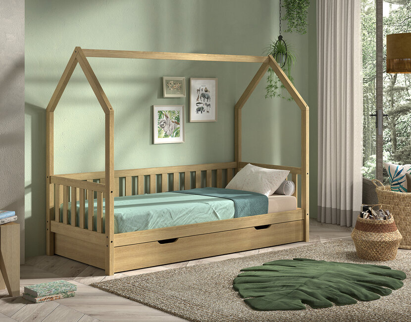 Bedhuisje Cabane - Massief eiken - bedbank