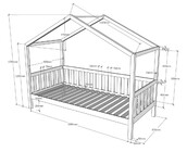 Bedbank Dallas - 90x200 - Massief Eiken