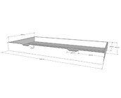 Bedbank Dallas - 90x200 - Massief Eiken