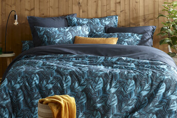 Dekbedovertrek Musa Midnight Blue- Eenpersoons