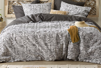 Dekbedovertrek Cuzco Stone Grey- Eenpersoons