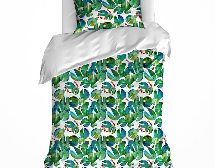 Dekbedovertrek Puddle Green
