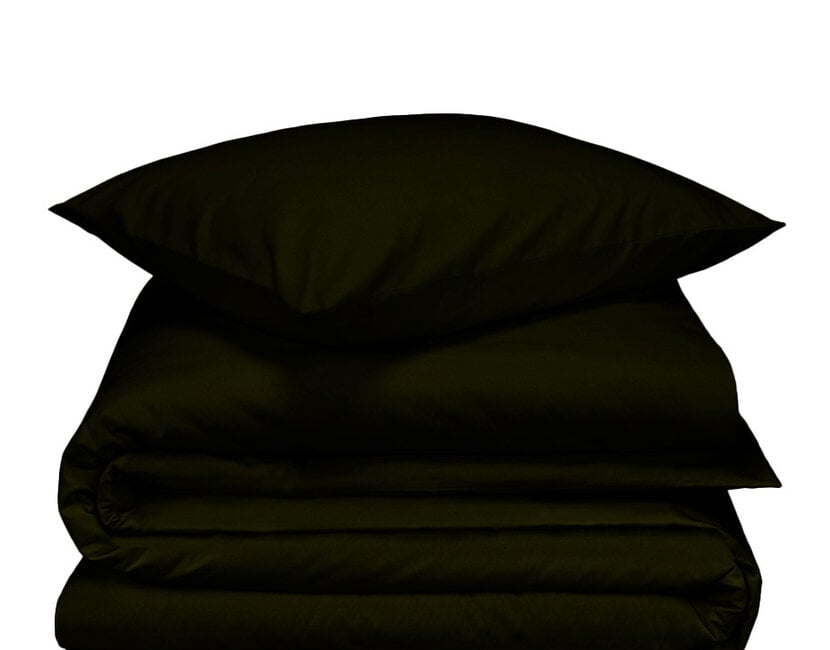 De Witte Lietaer Dekbedovertrek Laura Khaki - 140 x 200/220 + 60 x 70 cm - Katoen Flanel