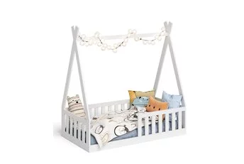 Vloerbed Tipi wit - 70x140 - Montessori peuterbed