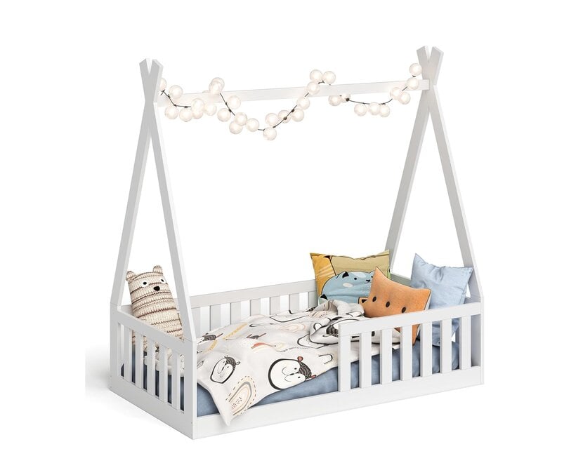 Vloerbed Tipi wit - 70x140 - Montessori peuterbed