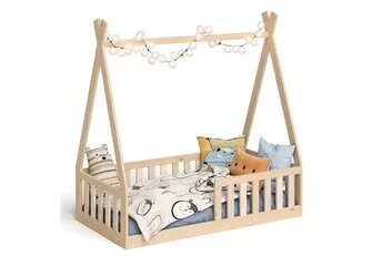 Vloerbed Tipi - 70x140 Natuur - Montessori peuterbed