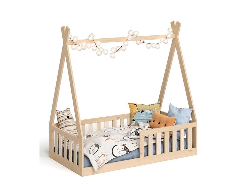 Vloerbed Tipi - 70x140 Natuur - Montessori peuterbed