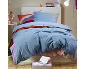 Moodit Dekbedovertrek, Freya Stone Blue - 140 x 220 + 60 x 70 cm - Katoen Flanel