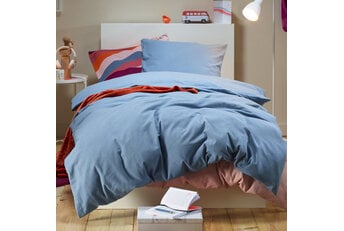 Moodit Dekbedovertrek Freya Stone Blue - Katoen Flanel