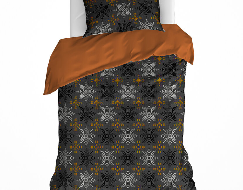 De Witte Lietaer Dekbedovertrek, Frostine Honey - 140x220 cm + 60x70 cm - Katoen flanel