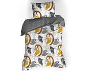 De Witte Lietaer Dekbedovertrek Katoen Satijn, Anastasia Golden Yellow - 140 x 200/220 + 60 x 70 cm