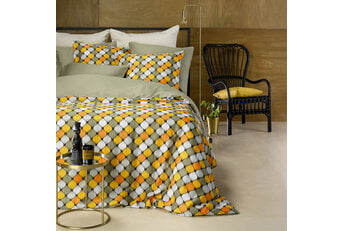 De Witte Lietaer Dekbedovertrek Katoen Satijn Almond - Groen