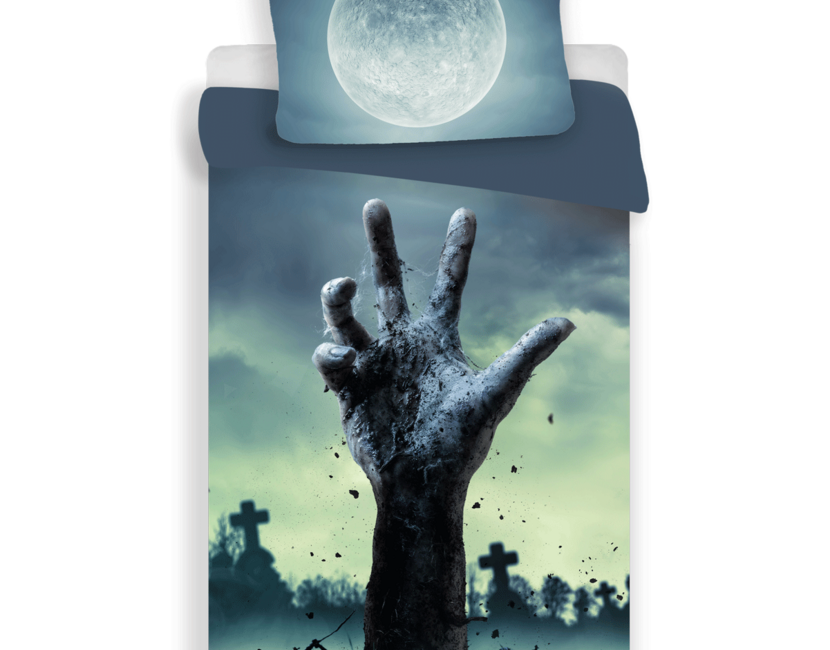 Sweet Home Dekbedovertrek, Zombie - Eenpersoons - 140 x 200 + 70 x 90 cm  - Polyester