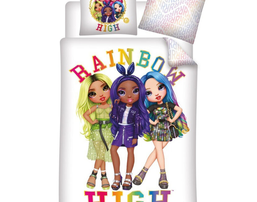 Rainbow High Dekbedovertrek, Pose - Eenpersoons - 140 x 200 + 63 x 63 cm - Polyester