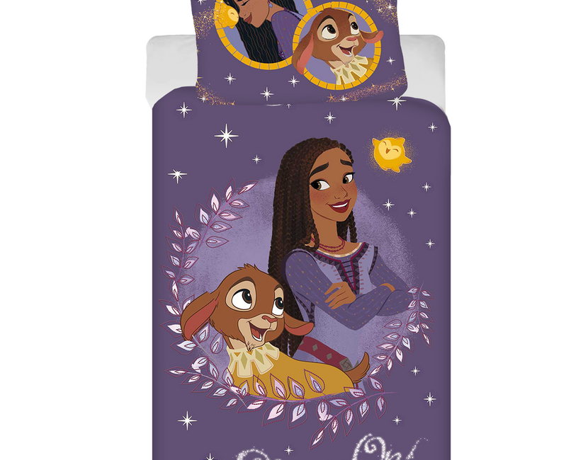 Disney Wish Dekbedovertrek, Shine On - Eenpersoons - 140 x 200 + 70 x 90 cm  - Katoen