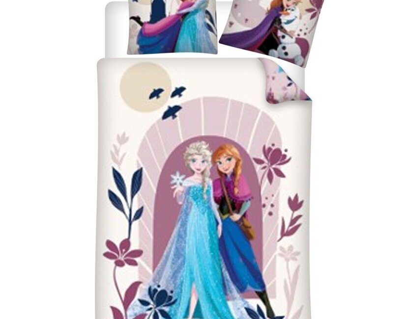 Disney Frozen Dekbedovertrek, Sister Love - Eenpersoons - 140 x 200 + 65 x 65 cm - Polycotton