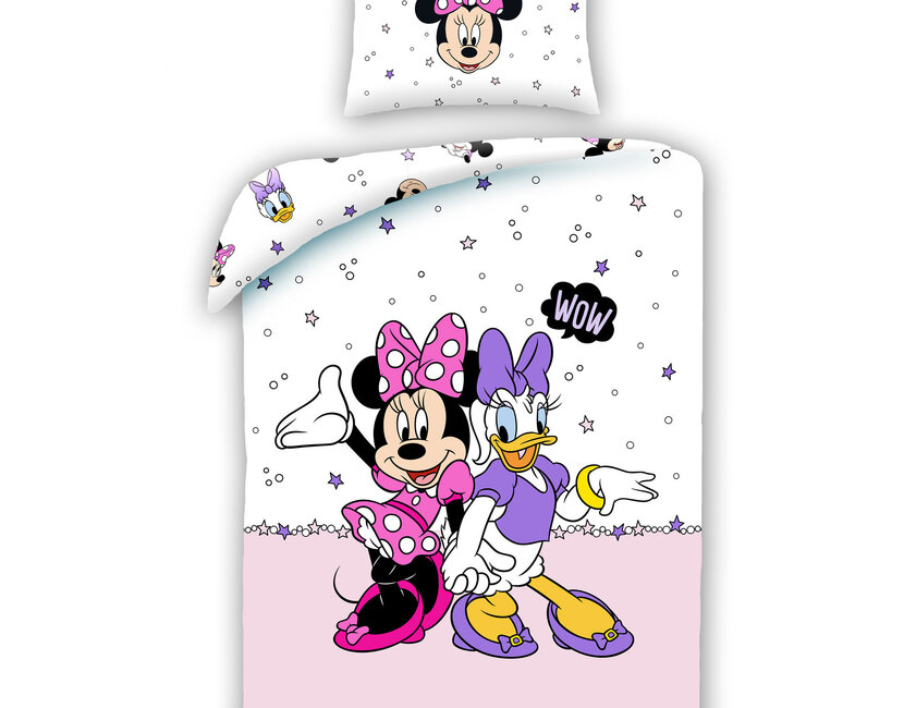 Disney Minnie Mouse Dekbedovertrek, Wow - Eenpersoons - 140 x 200 + 70 x 90 cm - Katoen