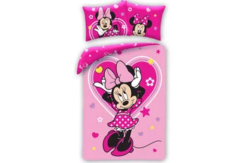 Disney Minnie Mouse Dekbedovertrek, Pink Love - Katoen